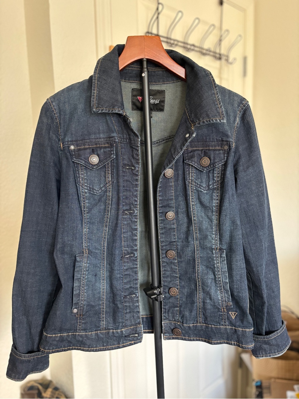 Guess Dark Blue Denim Jean Jacket